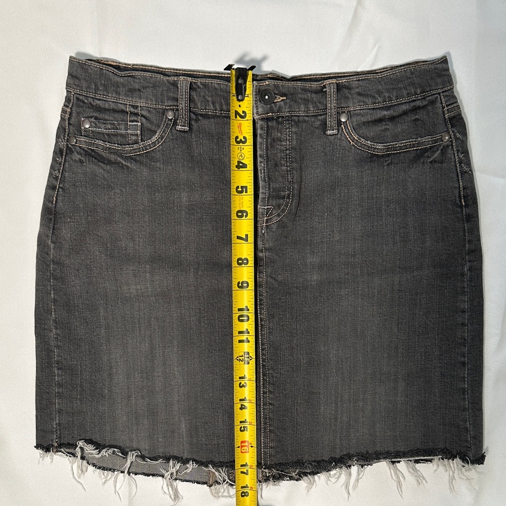 Mossimo Denim Frayed Hem Skirt - Picture 5 of 8